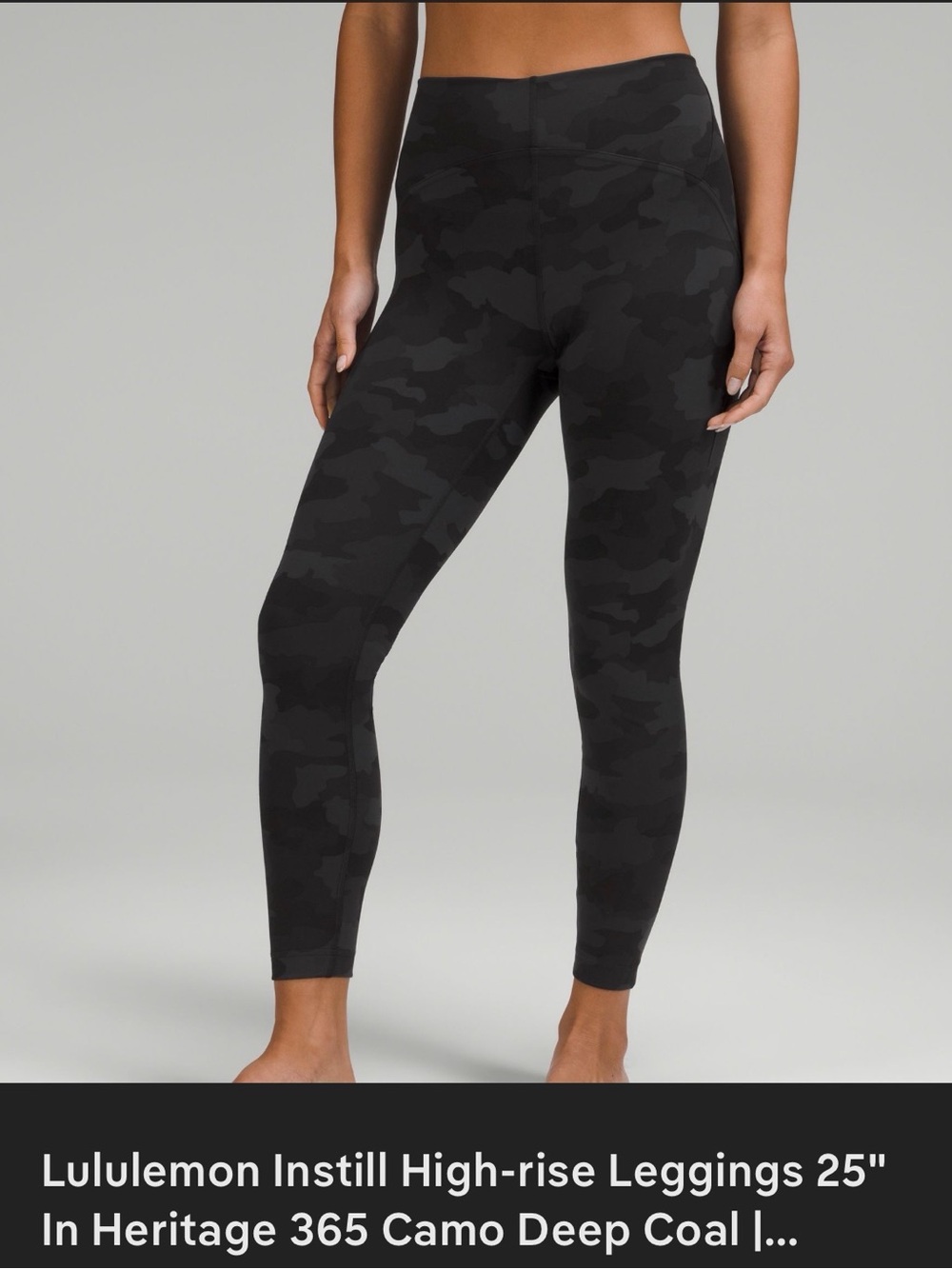 lululemon athletica Instill HR Camo Leggings - Deep Coal